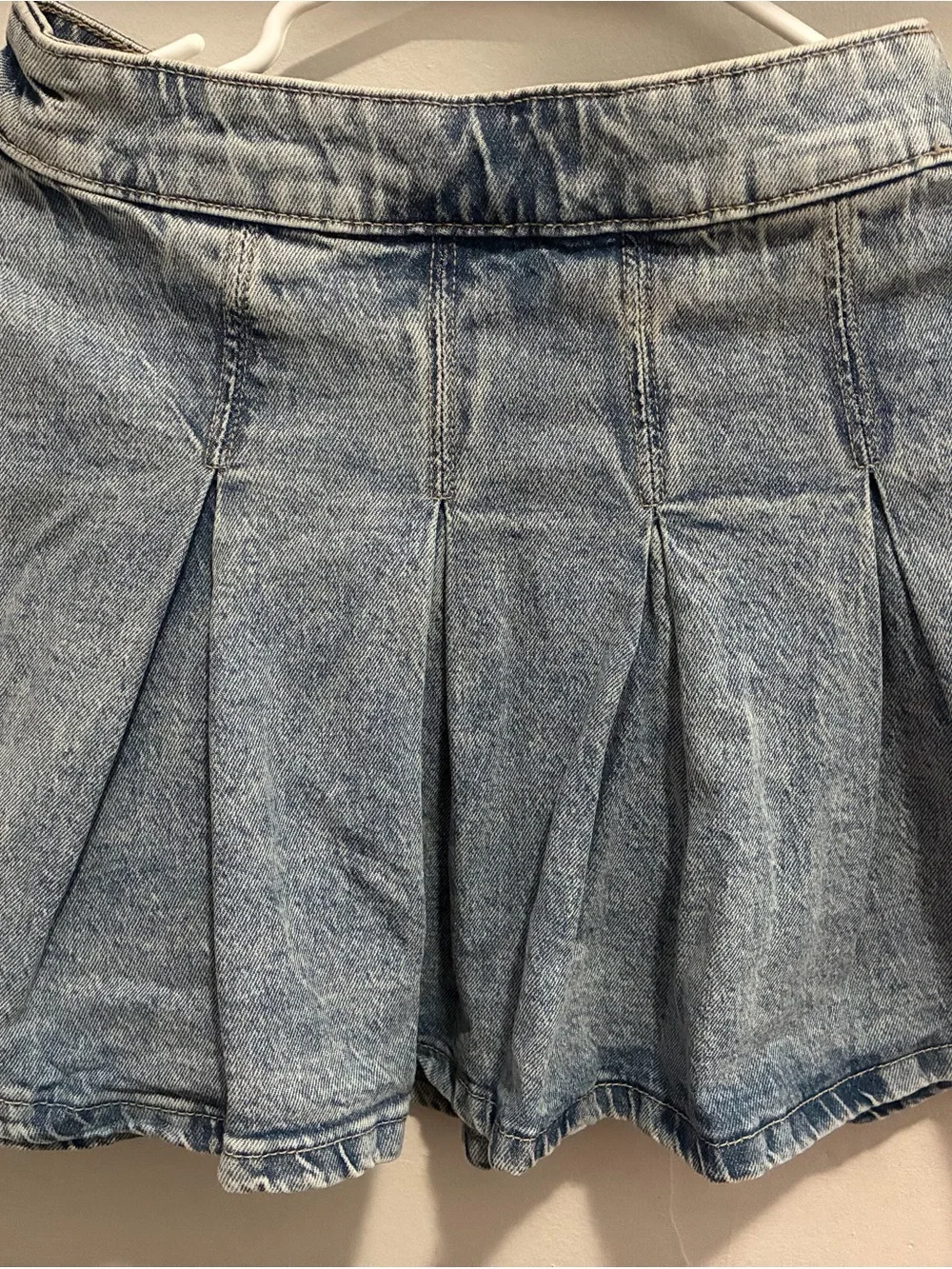 GAP Light Blue Denim Pleated Skirt for girl